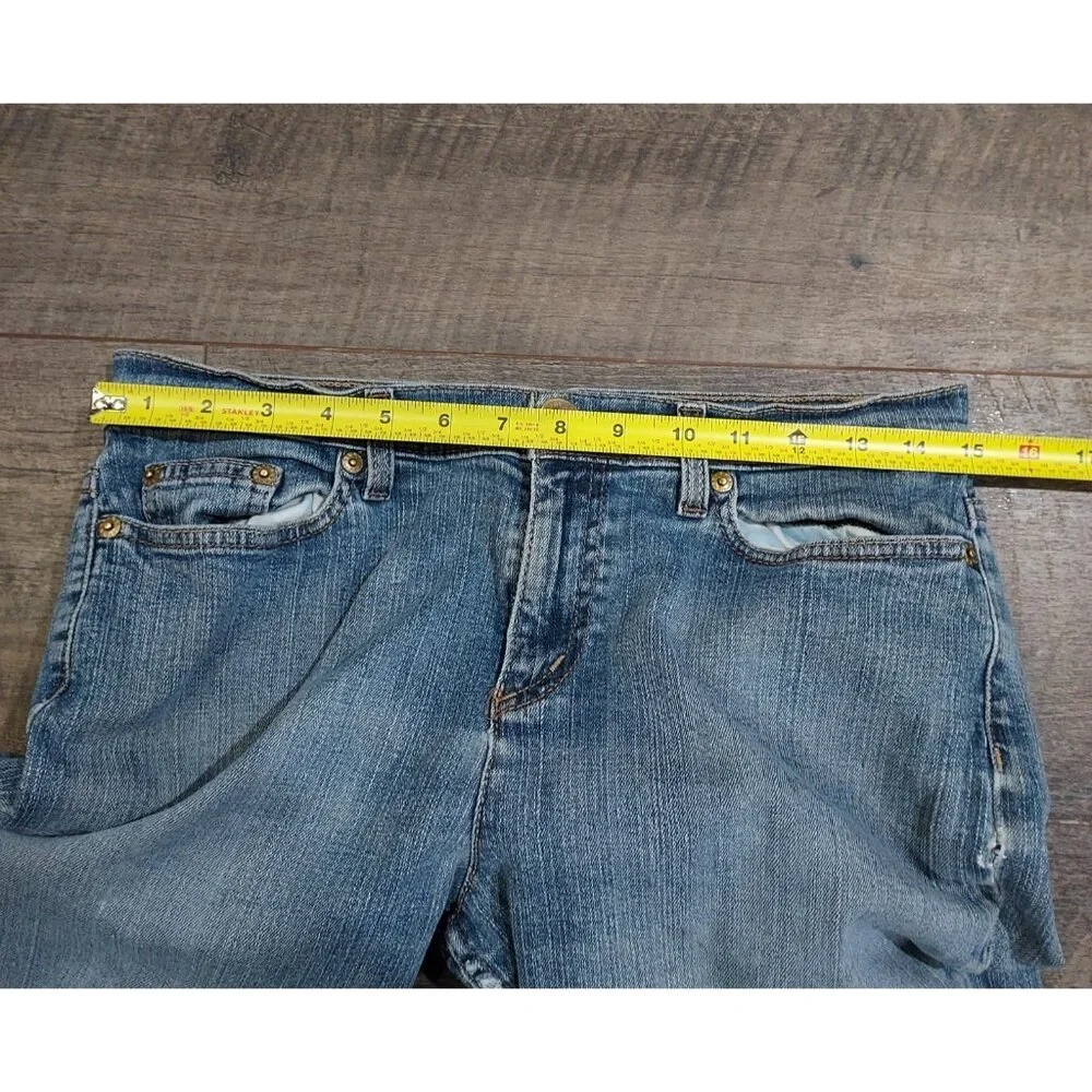 Thrashed Distressed DKNY Boot Cut Cotton Spandex Fits 30x30 size 10 - Picture 2 of 15